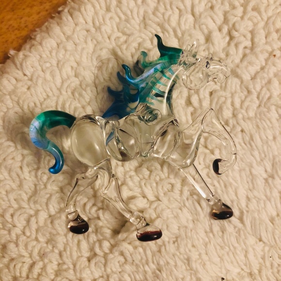 Collectors Hand blown glass unicorn and wing horse - Picture 7 of 9
